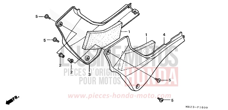 SIDE COVER for Hornet S CANDY TAHITIAN BLUE (PB215) from 2000